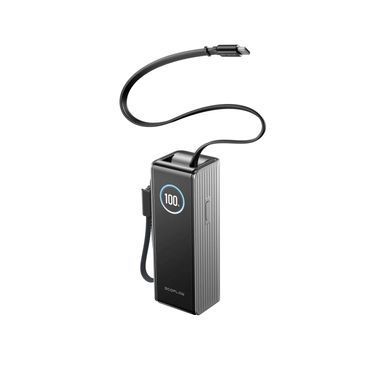 Павербанк EcoFlow RAPID Power Bank з кабелями 25000mAh сріблястий