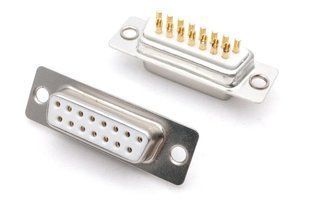 Конектор DB15 2u Gold RS232 COM-порт Female