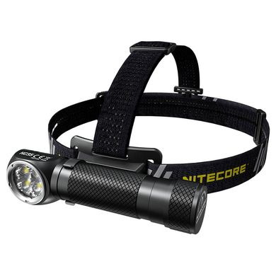 3в1 - Надпотужний налобний, ручний кемпінговий ліхтар Nitecore HC35 (4xCree XP-G3, 2700 люмен, 8 режимів, 1х21700, 1х18650, micro USB, магніт)