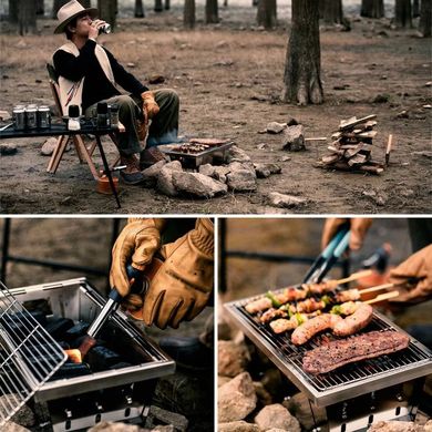 Гриль портативный Naturehike Picnic BBQ Grill NH20CJ006, р-р L, сталь