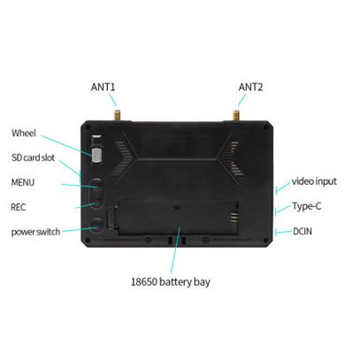 Монітор FPV Skyzone M5 DVR 5.8GHz 48CH L Band (M5F)