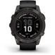 Смарт-годинник Garmin fenix 7 Pro Saph Solar, Crbn Gry DLC Ti w/Black Band, GPS (010-02777-11)