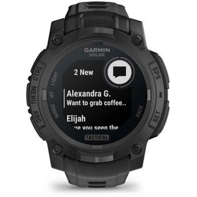 Смарт-годинник Garmin Instinct 3, Tactical, Solar, 45mm, Black, GPS смарт-годинник (010-02934-50)