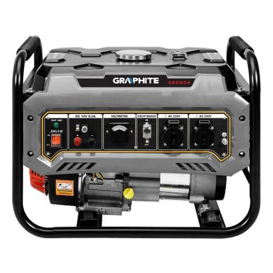 Генератор Graphite 230V (1 фаза), 2/2.2kW, ручний старт, AVR, 40кг (58G904)