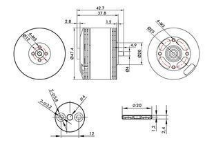 Мотор T-Motor MN4116 KV450 для мультикоптерів
