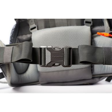 Рюкзак туристичний Naturehike NH70B070-B, 70 л + 5 л, чорно-сірий