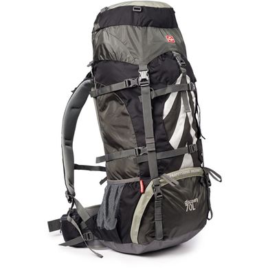 Рюкзак туристический Naturehike NH70B070-B, 70 л+5 л, черно-серый